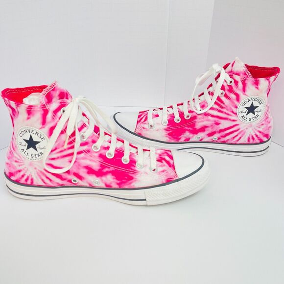 Converse Chuck Taylor Hi Top Pink Tie Dye Canvas Sneaker W Sz 11 M Sz 9 $25,00 - Picture 4 of 7